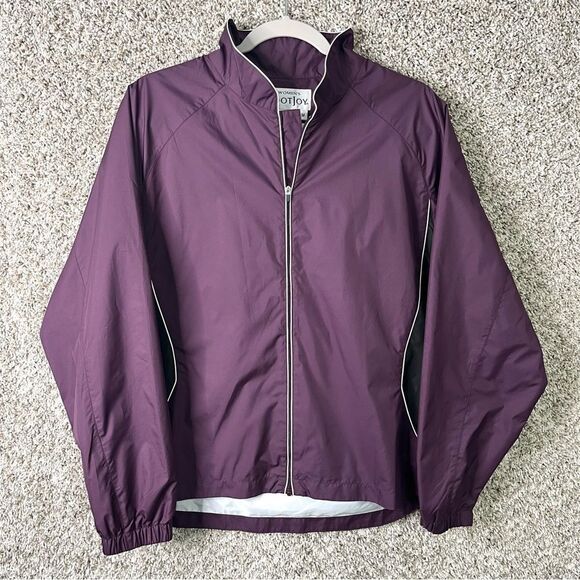 FootJoy Jacket Women’s Medium Dark Purple Nylon Zip Up Windbreaker - Picture 1 of 4